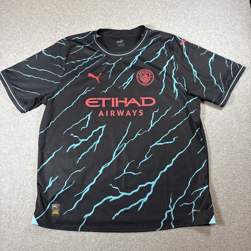 MANCHESTER CITY 2023 2024 THIRD Men's 2XL SOCCER JERSEY PUMA #19 J. Alvarez
